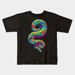 Geometric Rainbow Snake Kids T-Shirt